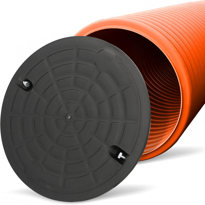 Millto™ Steigrohr mit Abdeckung Deckel 50 cm 315 mm Schachtrohr Wellrohr Kanalschacht Kanalrohr Scha