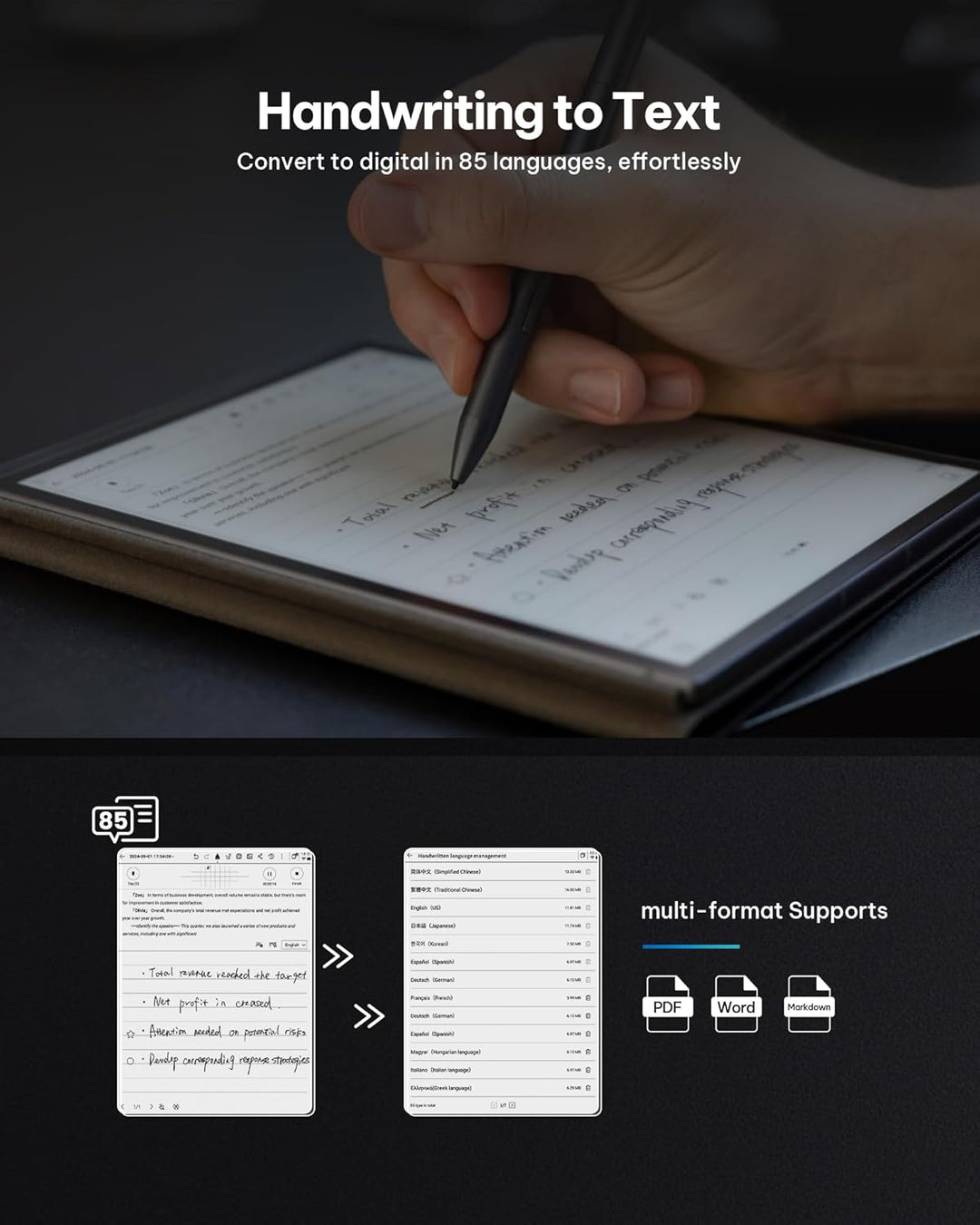 iFLYTEK AINOTE Air 2 Paper Tablet, 8,2-Zoll-E-Ink-Tablet mit AI, Sprach-zu-Text-Transkription, Mehrs