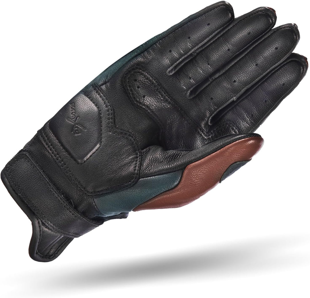 SHIMA Caliber Motorradhandschuhe Damen Herren - Klassische, Vintage, Sommer mit Protektoren L Braun