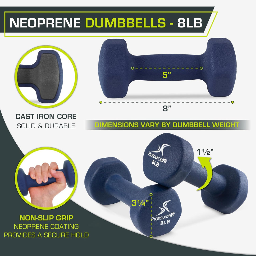 ProsourceFit Neoprene Dumbbells Hantel Blau, Blau