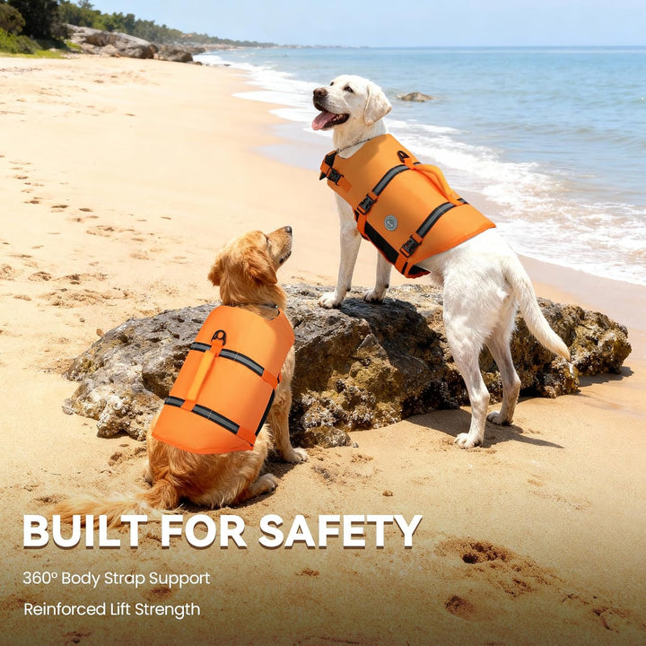 VIVAGLORY Rip Stop Schwimmweste Hund, Hundeschwimmweste, Schwimmhilfe & Auftrieb, Rettungsweste Hund