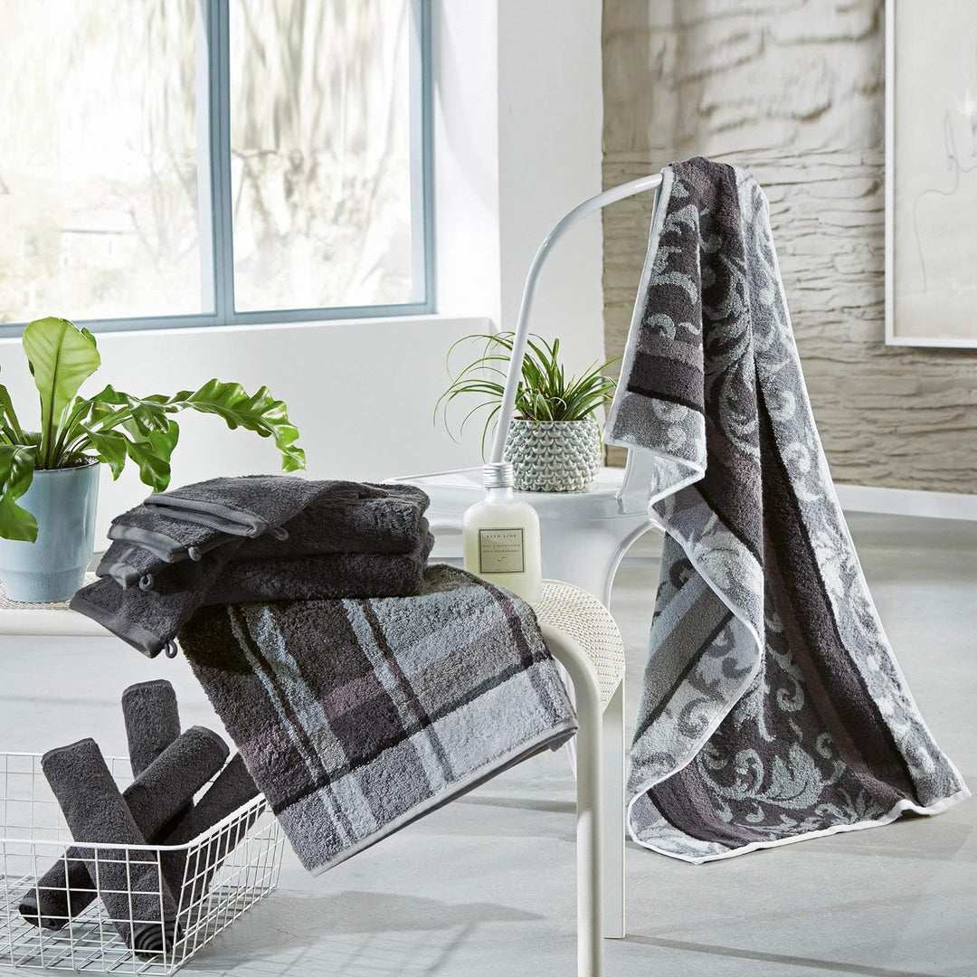 Erwin Müller Handtuch-Set 4er-Pack - Ludwigsburg - 100% Baumwolle - grau Grösse 50x100 cm - kuschelw