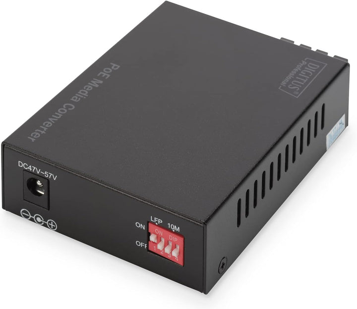 DIGITUS Medienkonverter - SM - Gbit Ethernet - RJ45 / SC - 1310nm Wellenlänge - Bis 20km - Mit PoE-I