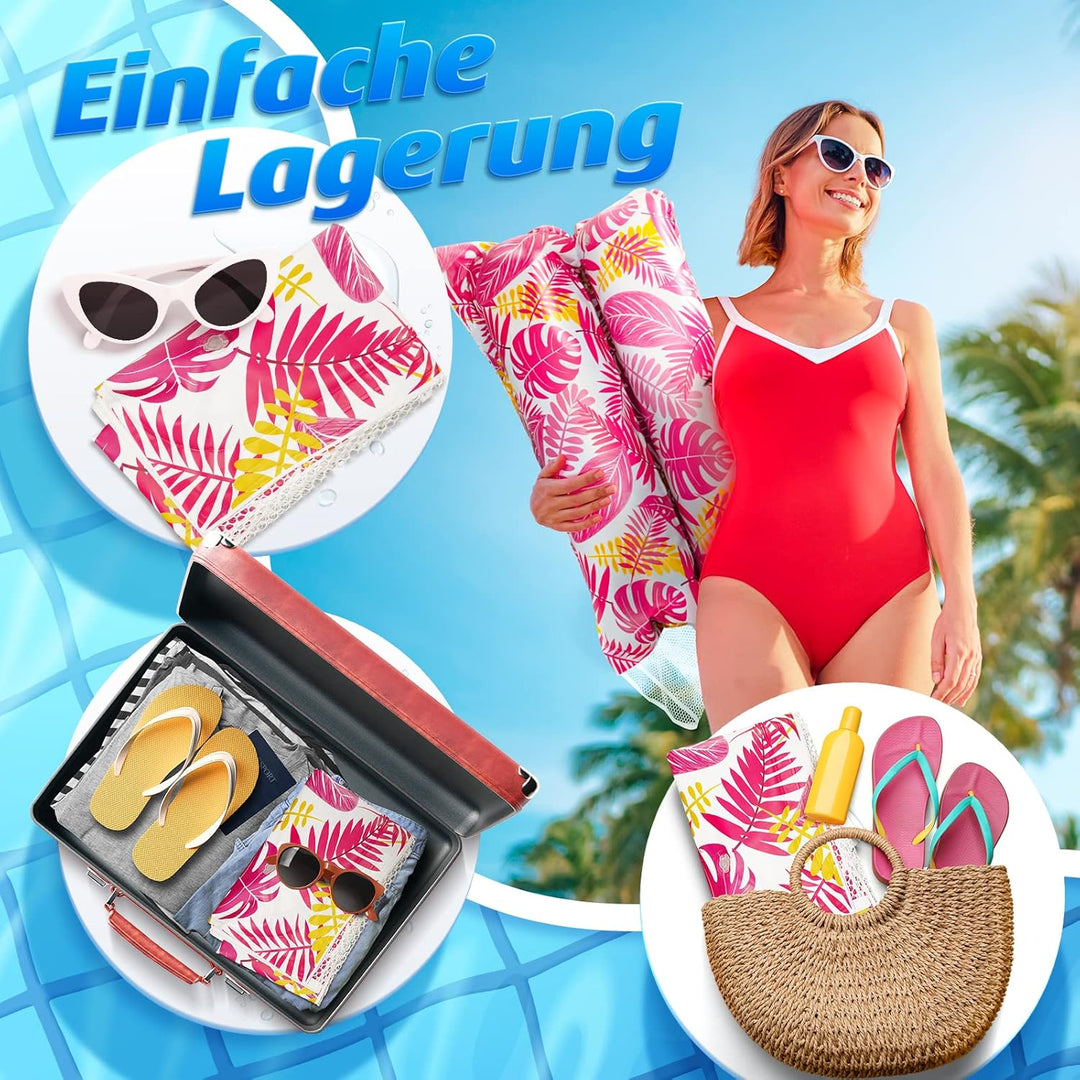 Amteker Luftmatratze Pool XL, 2 Stück Wasserhängematte Erwachsene, 4 in 1 Luftmatratze Wasser Pool Z