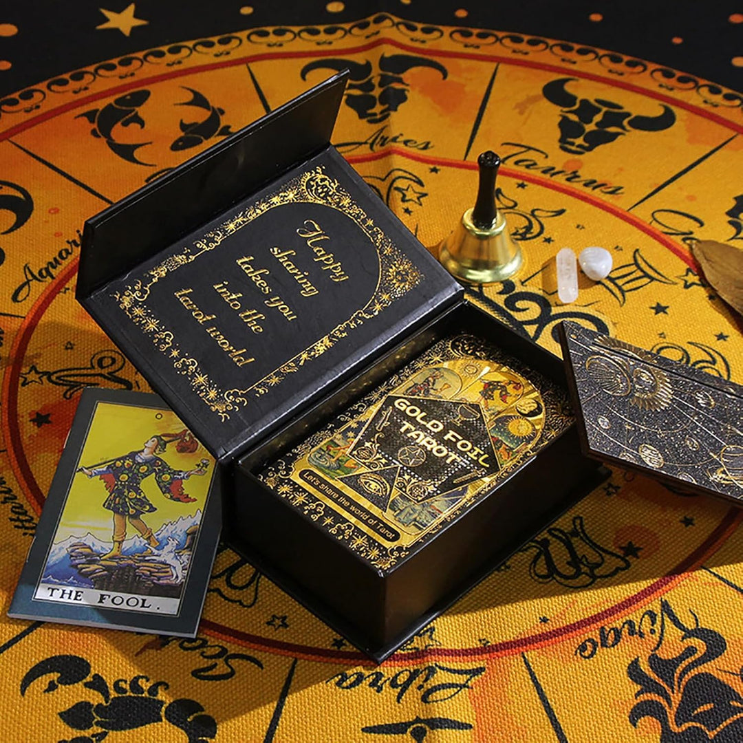 Tarotkarten - Tarot Karten für Anfänger - Wasserdichtes PVC-Material - Tarot Cards - mit Buch - Engl