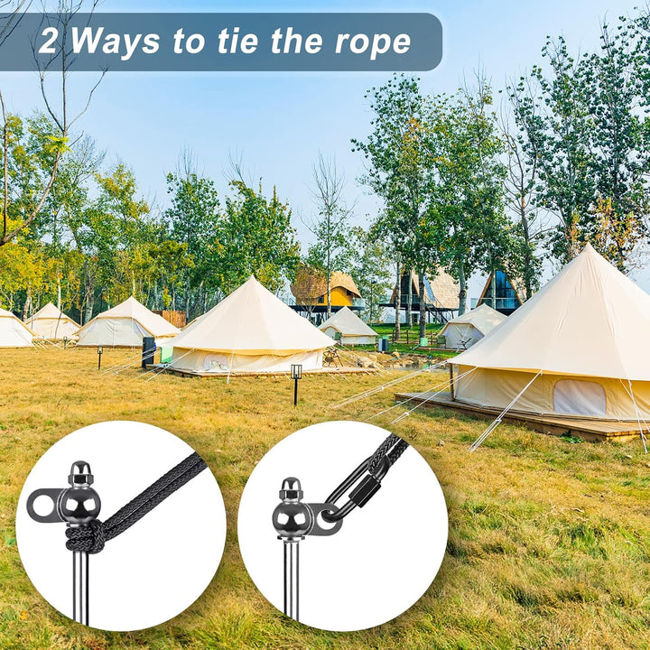 30,5 cm Bodenanker, 4 Stück robuste Zeltheringe, wiederverwendbar mit Bohrer, für Campingzelte, Tram