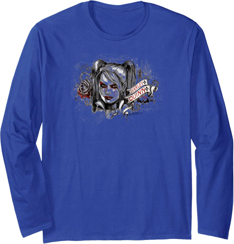 Batman: Arkham Knight Harley Quinn Sketch Langarmshirt