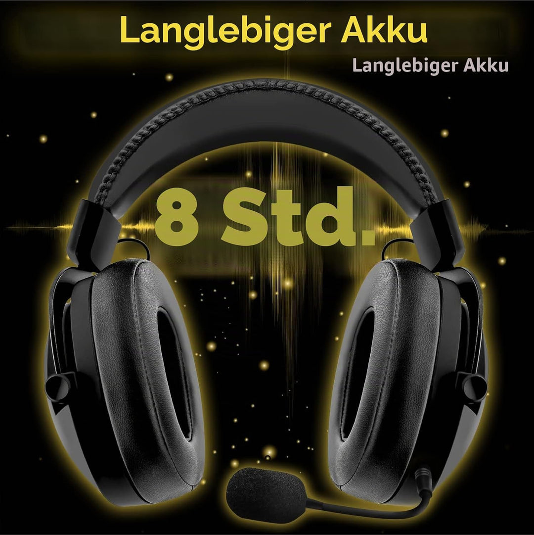 EMPIRE GAMING – WarCry P-W2 Wireless WiFi 2.4GHz Gaming-Headset RGB mit Abnehmbarer Mikrofon -PS5 /