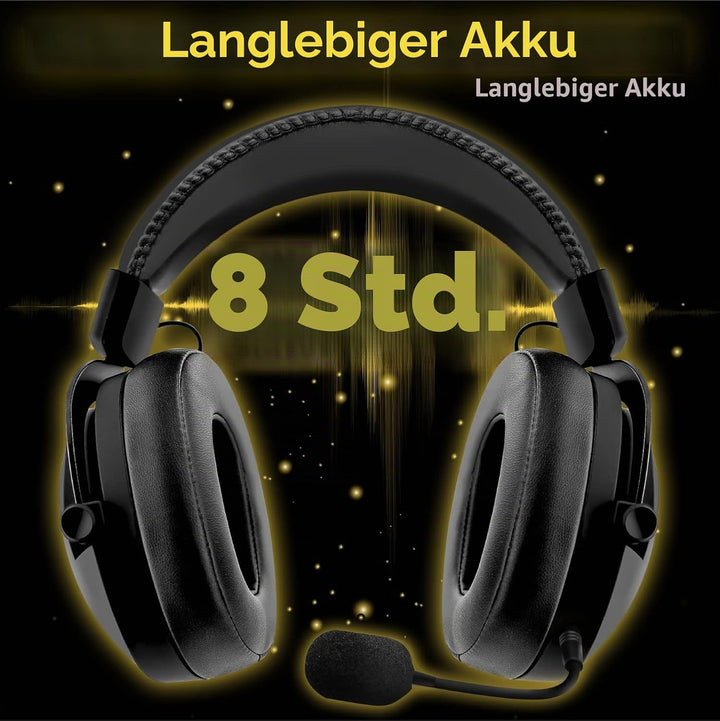 EMPIRE GAMING – WarCry P-W2 Wireless WiFi 2.4GHz Gaming-Headset RGB mit Abnehmbarer Mikrofon -PS5 /