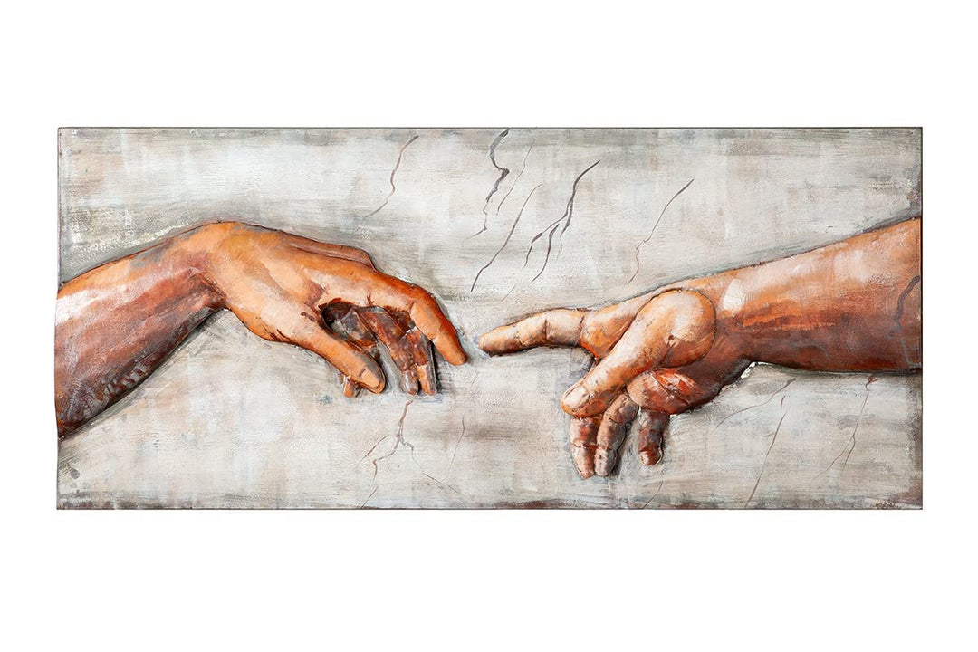 GILDE Bild xl - Michelangelo - Metall braun, grau - 120 x 50 cm