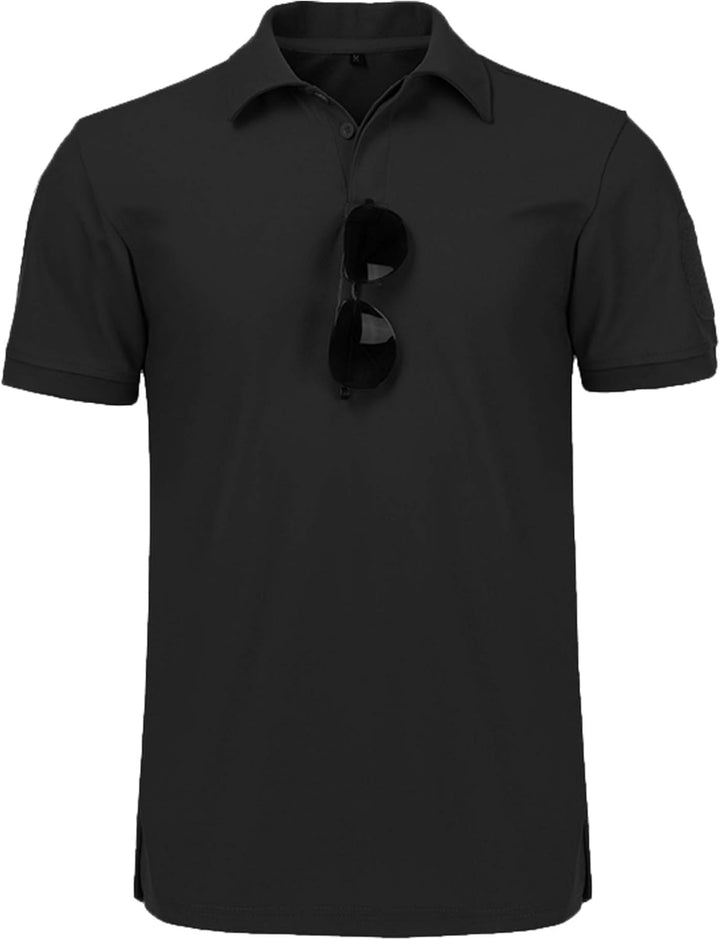 geeksport Poloshirt Herren Kurzarm T-Shirts Männer Golf Polo Shirt Funktions Polohemd Casual Sport S
