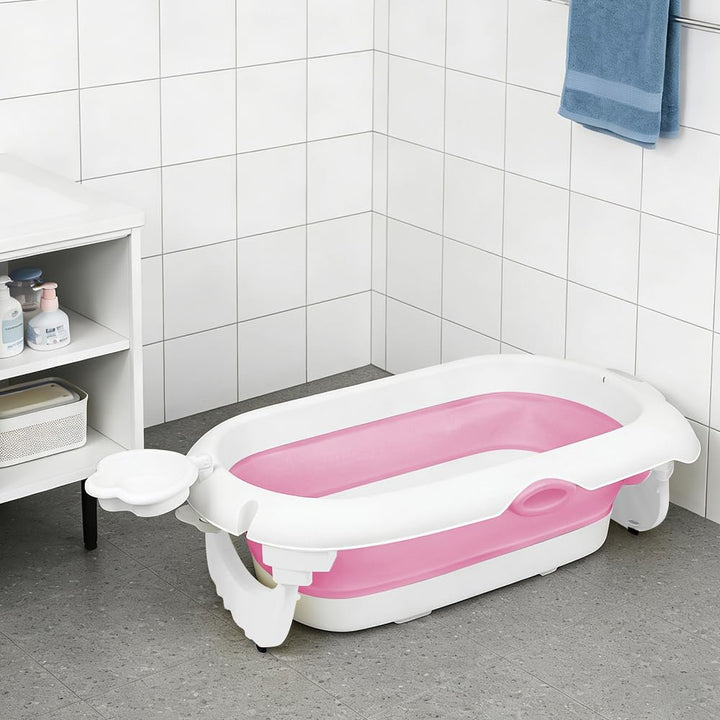 Faltbare Babybadewanne, geeignet für Babys von 0 bis 36 Monaten, ergonomisch und platzsparend, ideal