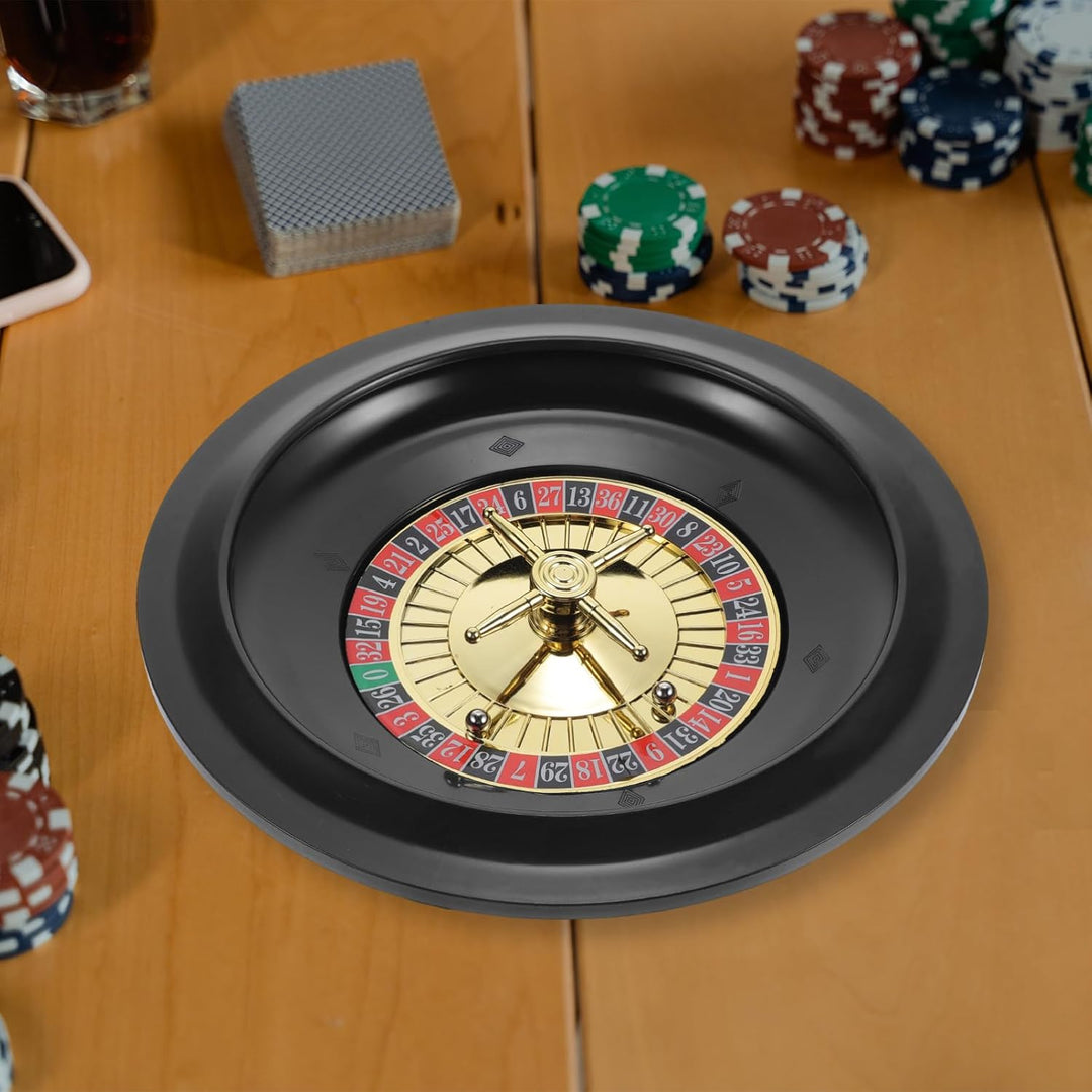 YARNOW Russisches Roulette Pokerrad Partyspiel 10 Zoll Kunststoff Tischspiel Pokerrad Requisite Für