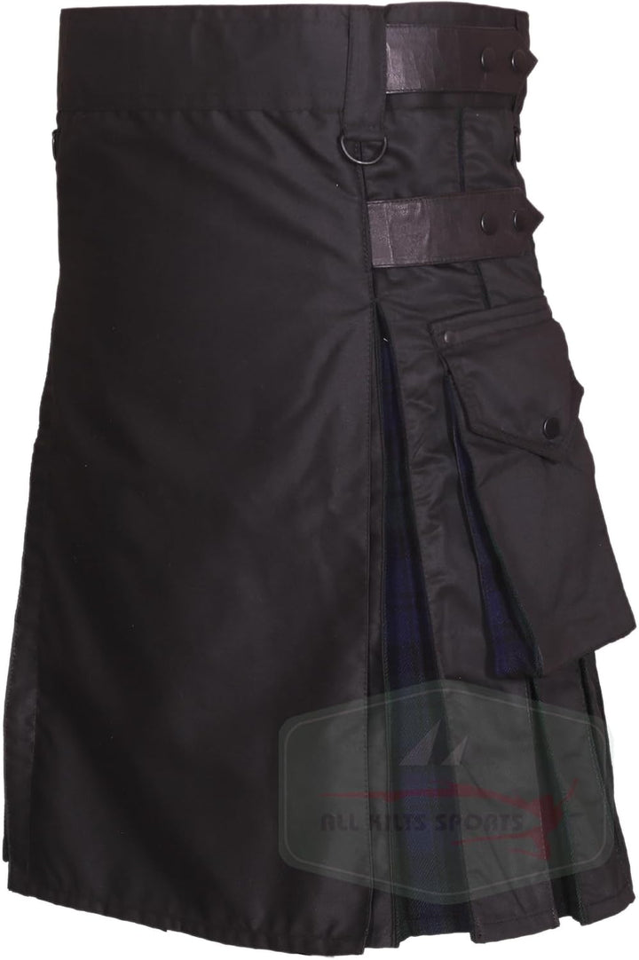 Hybird Utility-Kilts mit Lederriemen für Herren 46 Black Watch, 46 Black Watch
