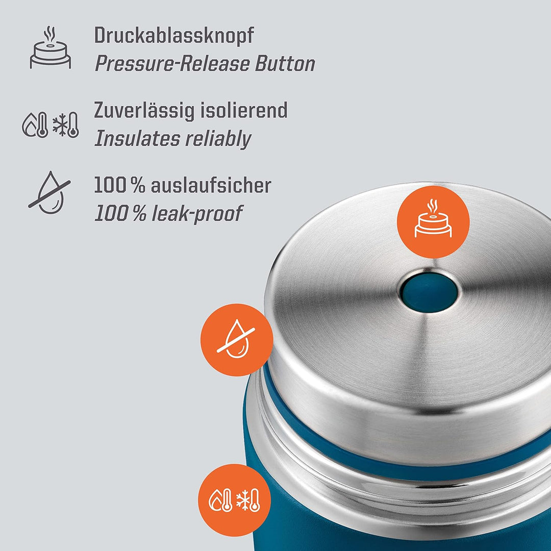 Esbit Thermobehälter Sculptor für Essen - Warmhaltebehälter 500 ml in Polar Blue - aus Edelstahl für