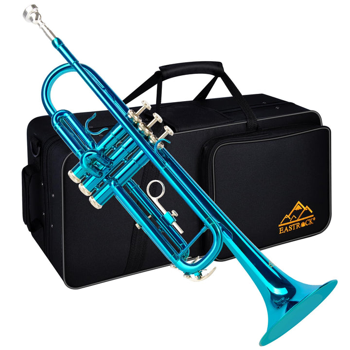 EASTROCK Trompete BB Standard Trompete Kit mit Tragetasche, Handschuhe, Mundstück, Reinigungsset, Tu