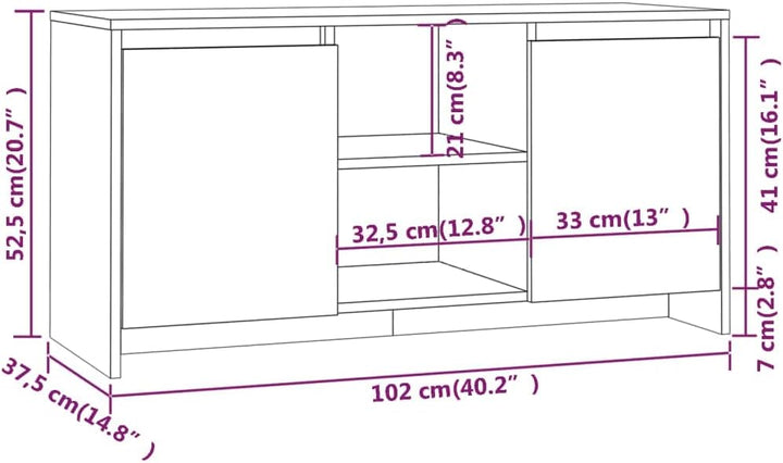 vidaXL TV Schrank mit Türen Fächern Lowboard TV Möbel Sideboard Fernsehtisch Fernsehschrank HiFi-Sch