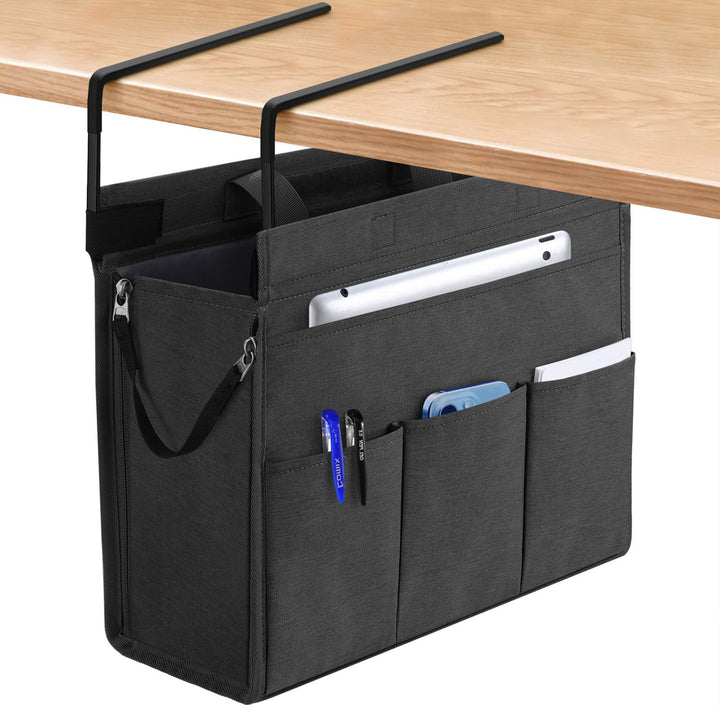 MASTLU Hängeorganizer Büro Organisation Unter Schreibtisch, Hängetasche Aufbewahrungstasche Betttasc