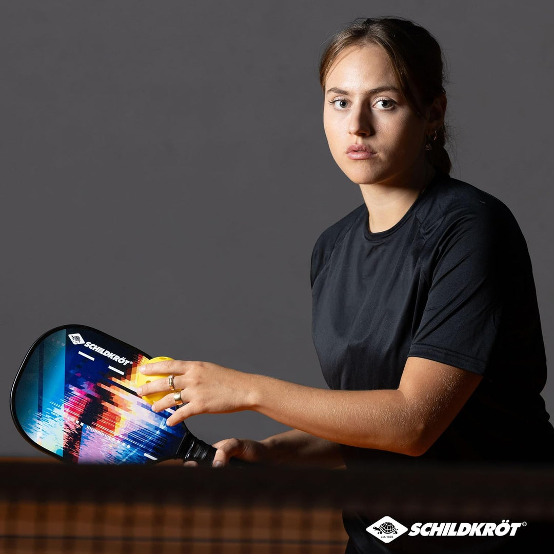 Schildkröt Pickleball Set mit 2 Schlägern, 1 Indoor und 1 Outdoor-Ball, 1 Tragetasche, für Anfänger