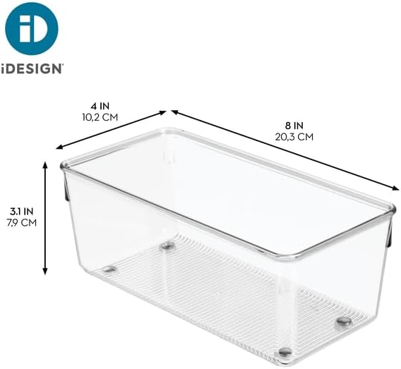 iDesign Schubladen Organizer, mittelgrosser Schubladeneinsatz aus Kunststoff, Besteckkasten für Schu