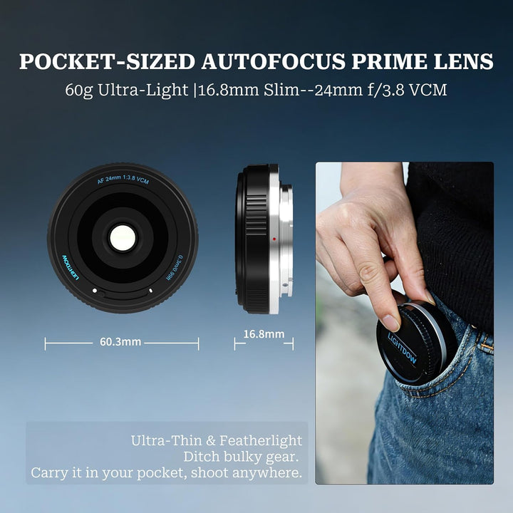 24 mm F3.8 AF Objektiv Sony E-Mount Vollformat Pancake Primär Weitwinkel AF 24 mm Objektiv | Sony E-