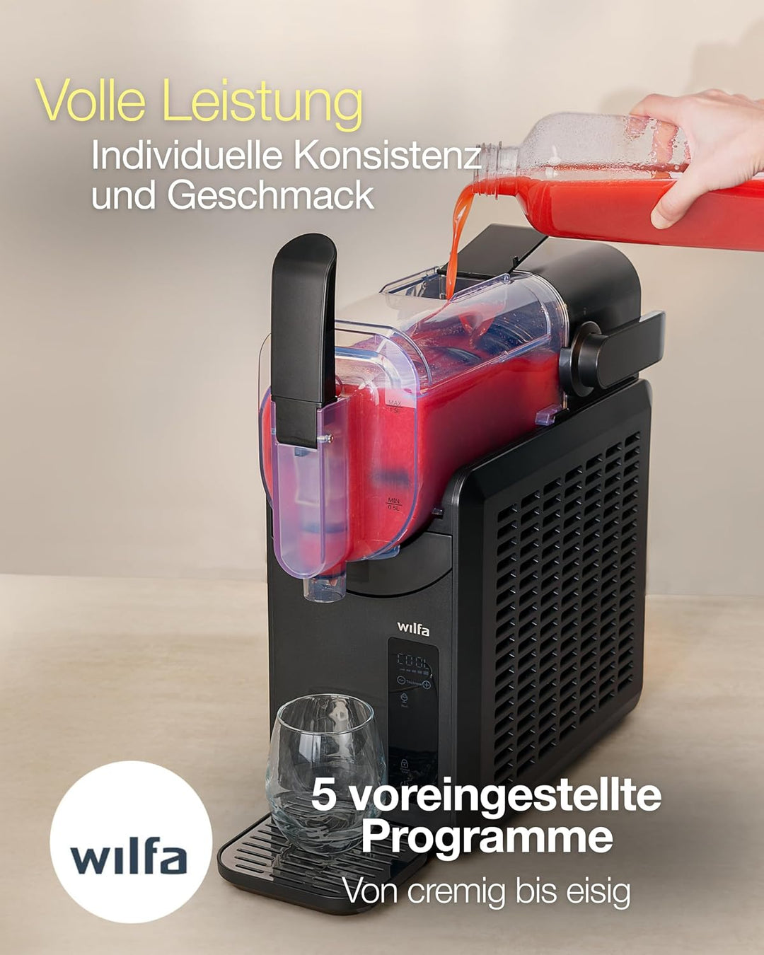 Slush-Maschine ICY (schwarz, für 2.000ml Slush, 220 Watt Kompressor)