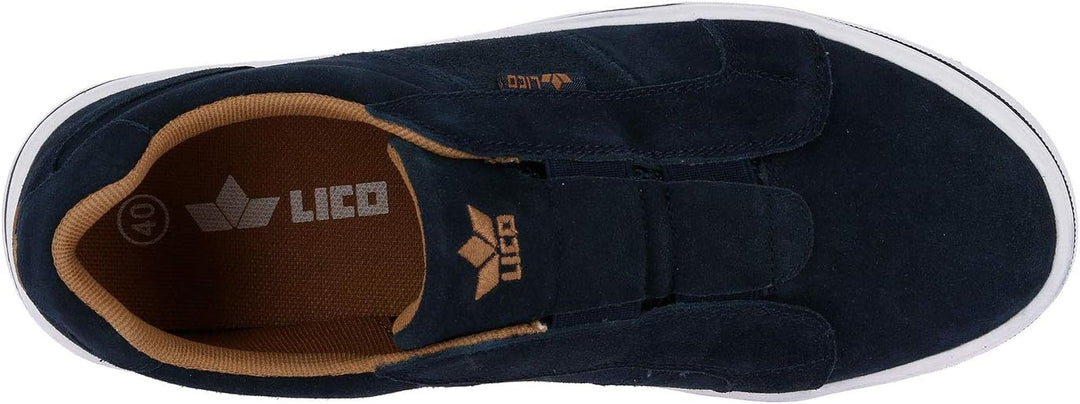 Lico Herren Jimdo Slipper Slip On Sneaker 37 EU Marine Braun, 37 EU Marine Braun
