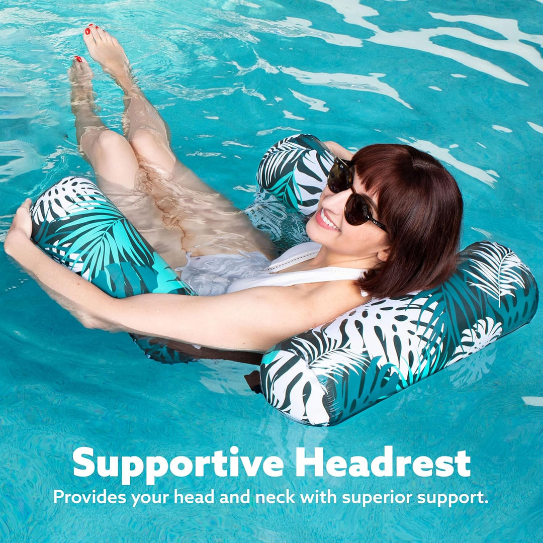 Sloosh 2 Packungen Pool Float Hängematte Stühle, Blumenmuster Wasser schwimmenden Stuhl, Aufblasbare