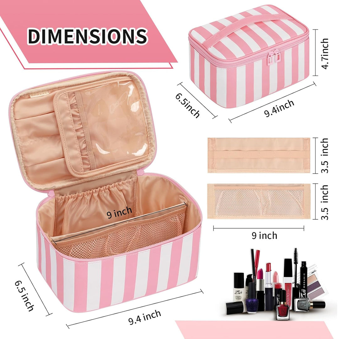 Kosmetiktasche Damen, Gross Make Up Tasche Reise Kosmetikkoffer für Frauen Travel Makeup Bag Cosmeti