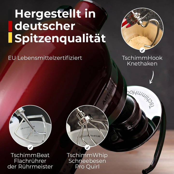 TschimmBeat Edelstahl Rührer - Qualität mit deutscher Präzision - Robuster Edelstahl Flachrührer - H