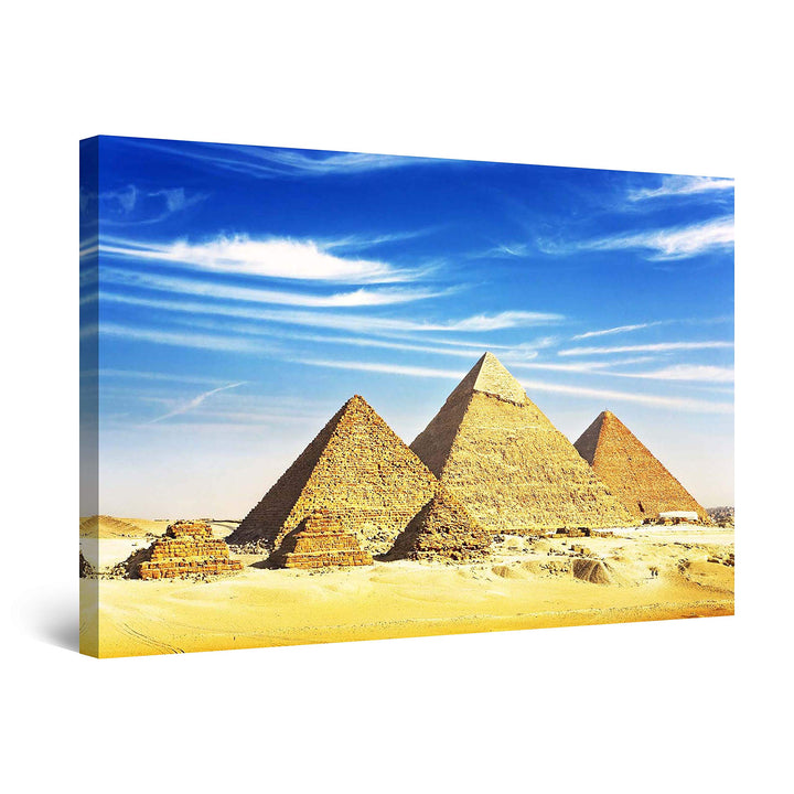 Startonight Bilder Blauer Himmel und Ägypten Pyramiden, Leinwandbilder Moderne Kunst, Landschaft Wan