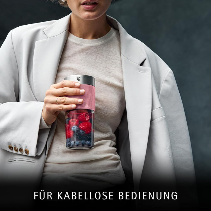 WMF Küchenminis Mix on the Go 300 ml, Mini Mixer to Go, USB Mixer Smoothie Maker, aufladbarer Person