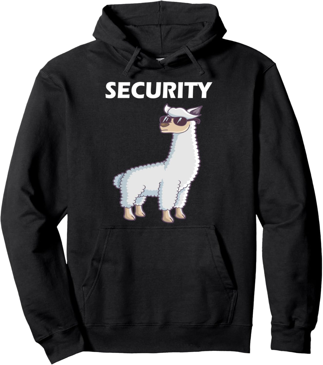Lama Security Lustiges Alpaka Türsteher Pullover Hoodie