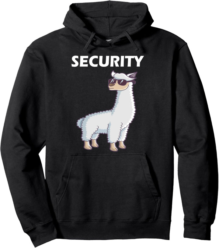 Lama Security Lustiges Alpaka Türsteher Pullover Hoodie