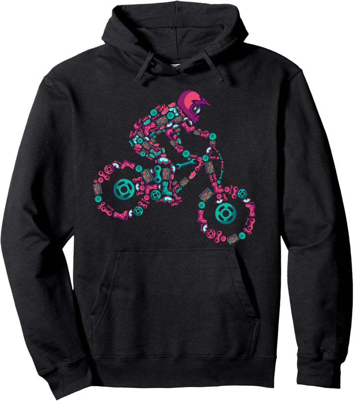 Downhill Mountainbike Biker MTB Kinder Jungen Männer Pullover Hoodie