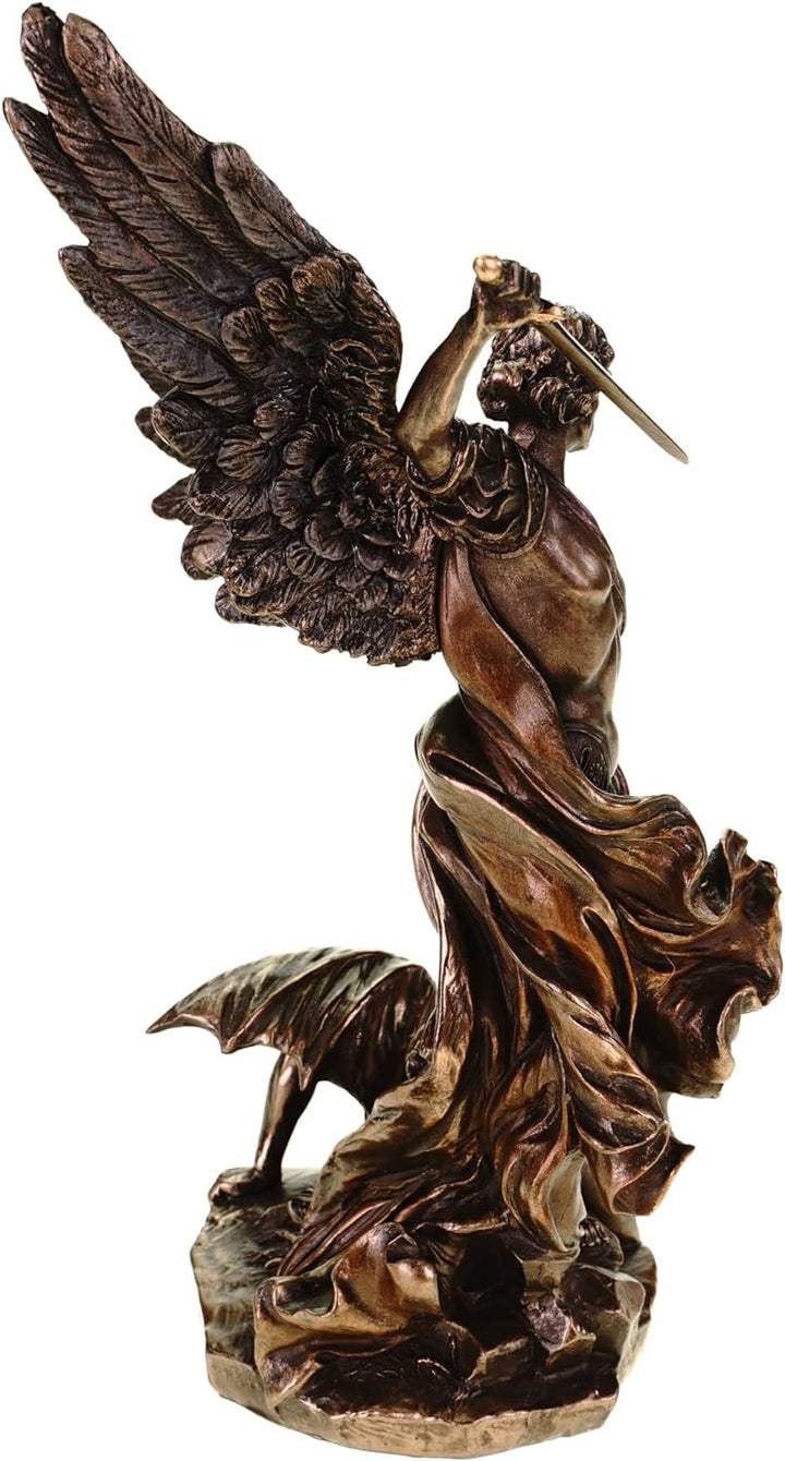 Veronese Figur Erzengel Michael bekämpft das Böse Figur bronziert Skulptur