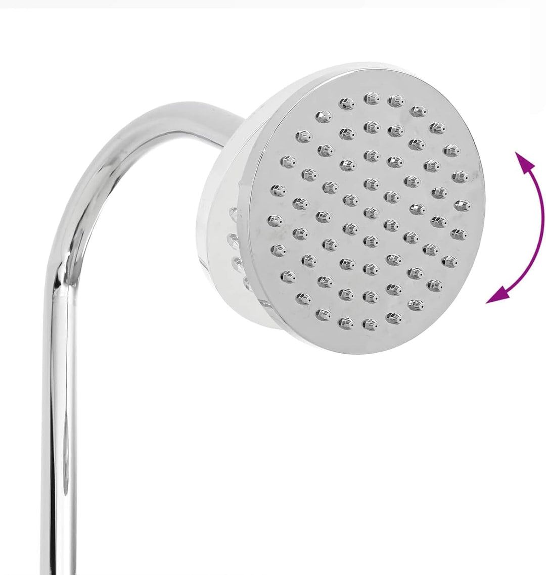 vidaXL Solardusche mit Duschkopf 20 l PVC, ABS, Zinklegierung Schwarz, Moderne Outdoor-Dusche für Ga