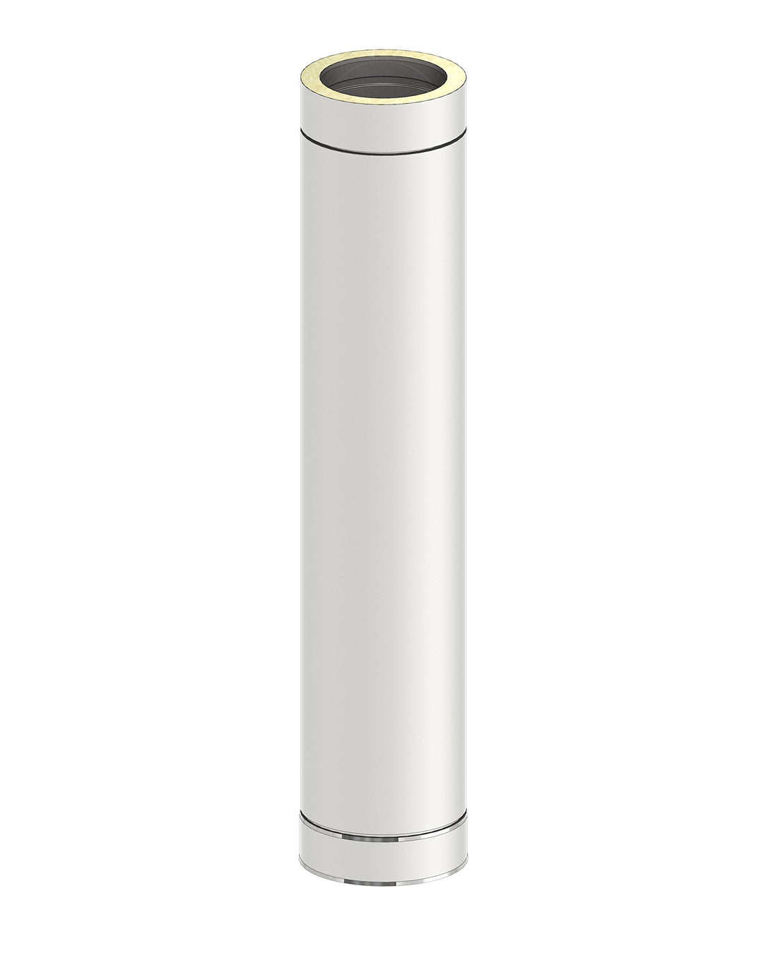 Schornstein - Längenelement DW doppelwandig, 1000mm Länge und 150mm Durchmesser, Innen/Aussen je 0,5