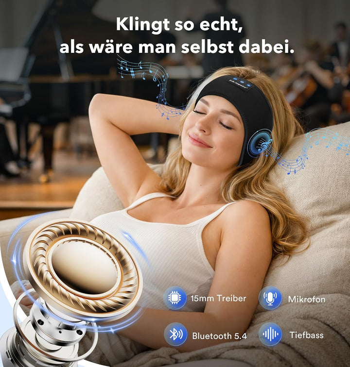 Schlafkopfhörer Bluetooth,Schlaf Kopfhörer Stirnband Bluetooth 5.4 Kopfhörer Geschenk für Männer/Fra