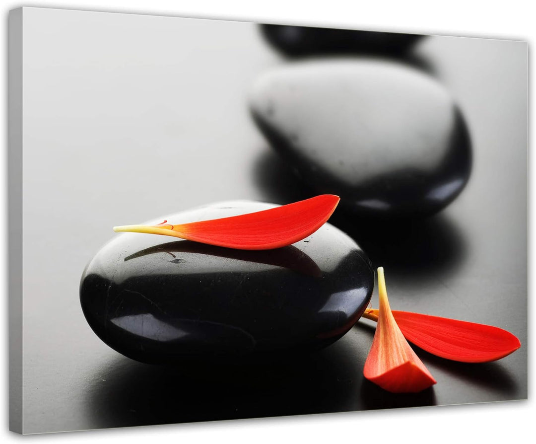 Bilderdepot24 Bild auf Leinwand | Zen Steine XIV in 60x50 cm als Wandbild | Wand-deko Dekoration Woh