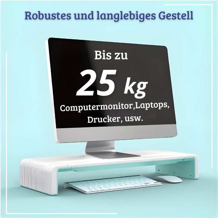 (HG) Monitorständer mit Schublade und Handyhalter, Monitorerhöhung, ergonomischer Bildschirmständer