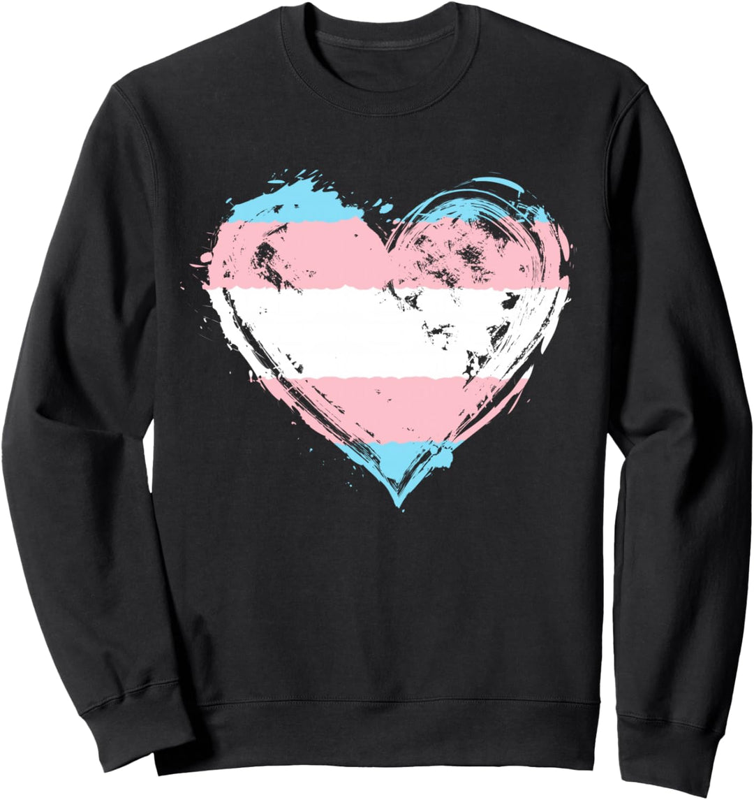 Transgender Pride Heart Flag Sweatshirt