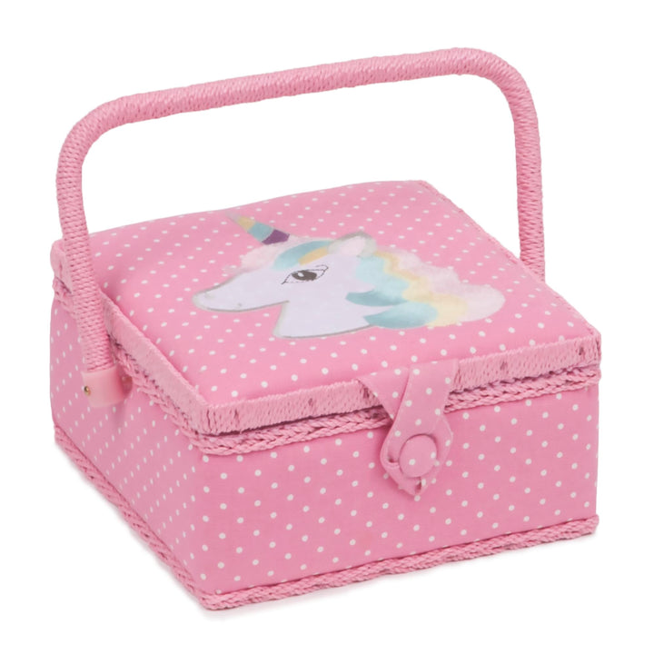 Hobby Gift Exklusives kleines Nähkästchen, Einhorn, 20 x 20 x 11cm, Einhorn