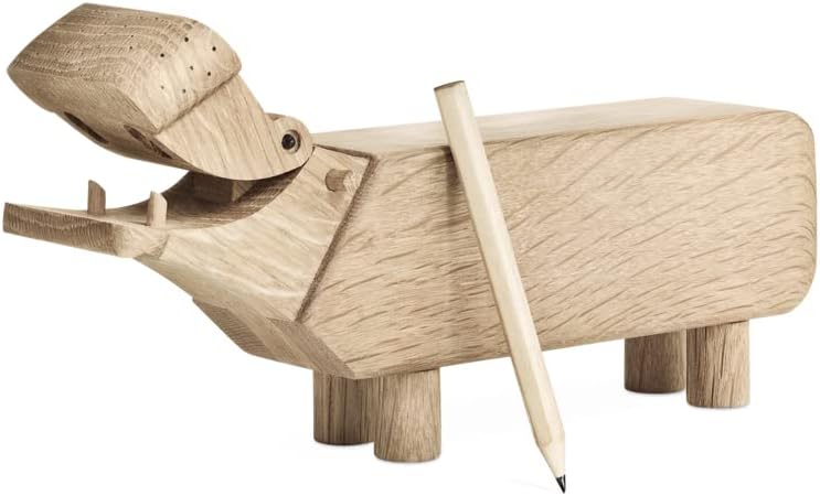 Kay Bojesen Flusspferd Figuren 9 cm Holzfiguren Weihnachtsdekoration, Holz 21 x 21 x cm Flusspferd,