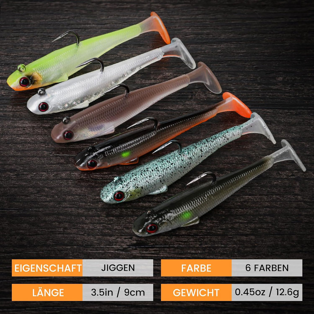 TRUSCEND Gummifische Angelköder für Forelle Zander &amp; Barsch, Kunstköder Angelausrüstung Gummiköder A