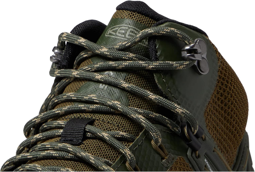 KEEN Herren-NXIS Evo Mittelhohe wasserdichte schnelle Verpackung Wanderschuhe, Brindle/Citronelle 44