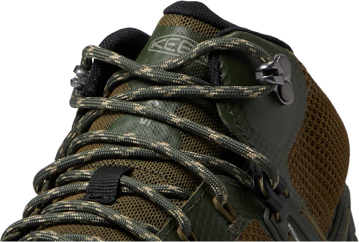 KEEN Herren-NXIS Evo Mittelhohe wasserdichte schnelle Verpackung Wanderschuhe, Brindle/Citronelle 44
