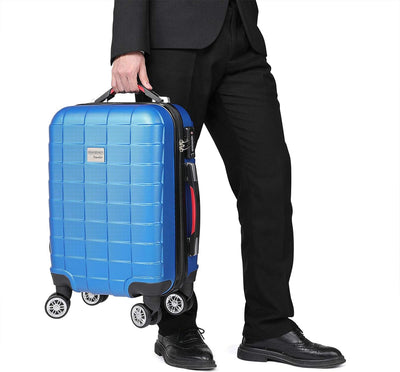 Monzana® Koffer Handgepäck Trolley mit TSA Schloss Zwillingsrollen Teleskopgriff Standfüsse Grösse M