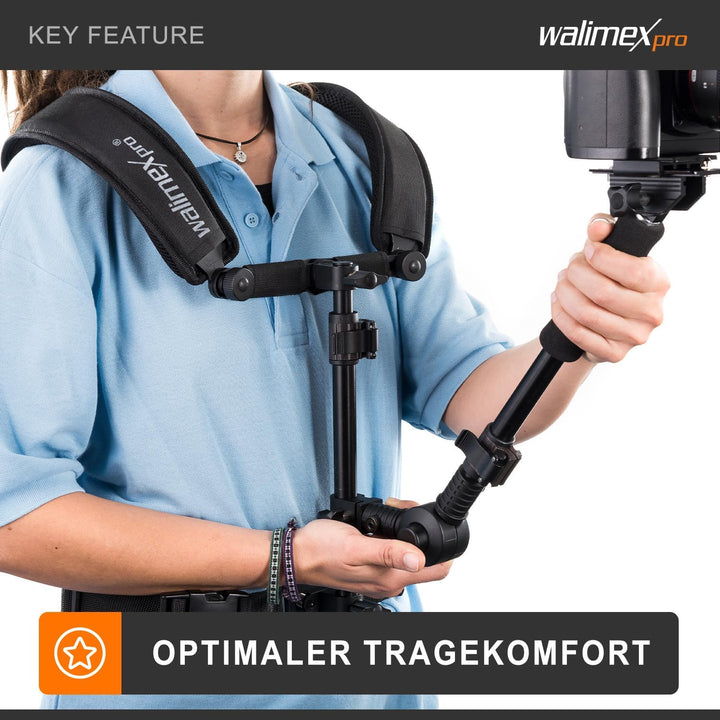 Walimex Pro Video Schulterstativ für Kamera & Camcorder - Ergonomisch, Anpassbar & Komfortabel - Ide