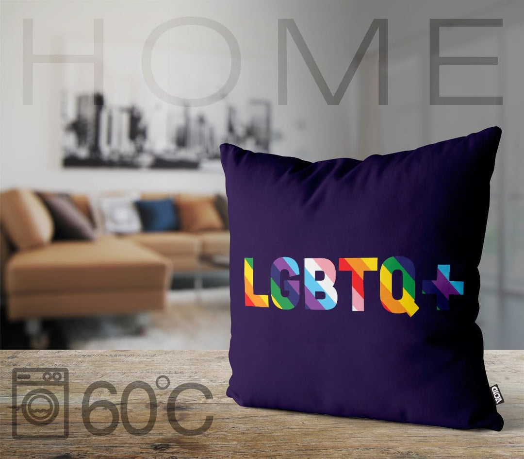 VOID LGBTQ Banner Regenbogen Kissenbezug Kissenhülle Polyester wasserfest Outdoor Indoor, Kissen Grö
